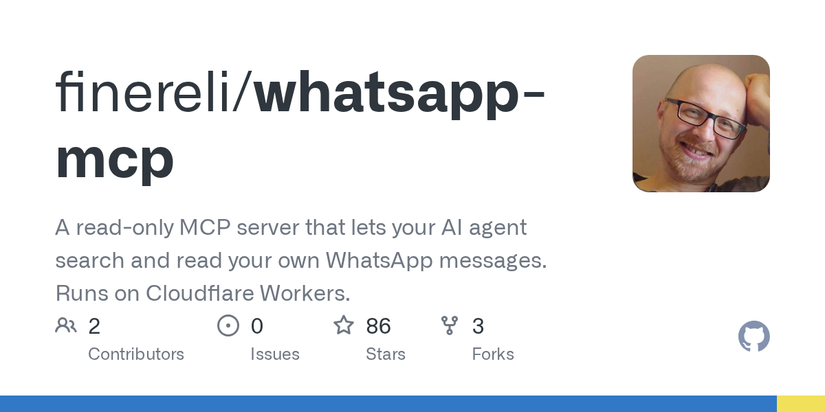 WhatsApp MCP 서버를 Cloudflare 무료 플랜에 올린 오픈소스, 서버리스 MCP 패턴과 보안 주의점