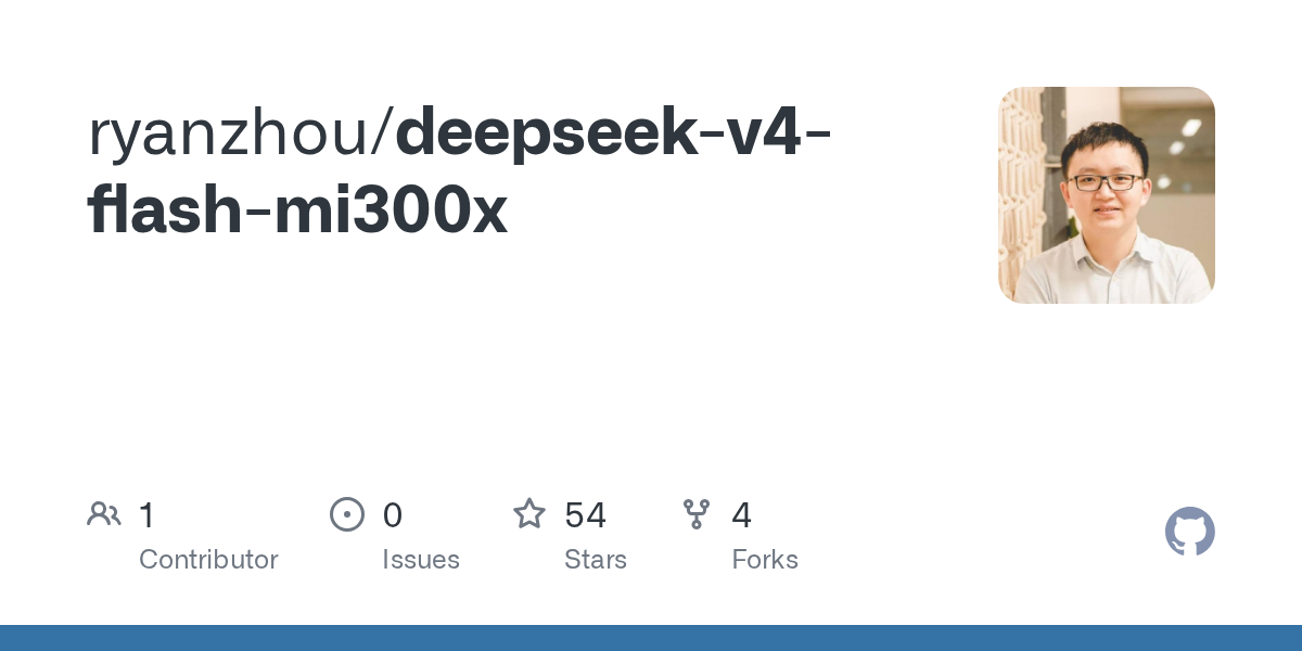 AMD GPU 한 장으로 DeepSeek V4 Flash 돌리기 — 192GB 메모리가 바꾸는 추론 판도