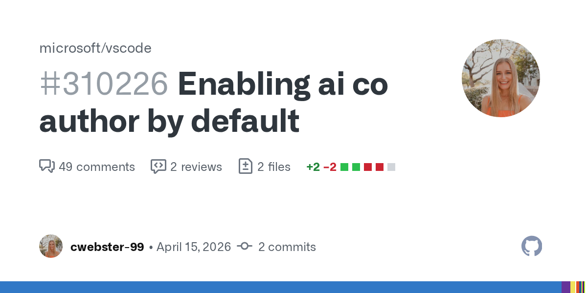 VS Code가 모든 커밋에 'Co-Authored-by: Copilot' 꼬리표를 붙이고 있었다