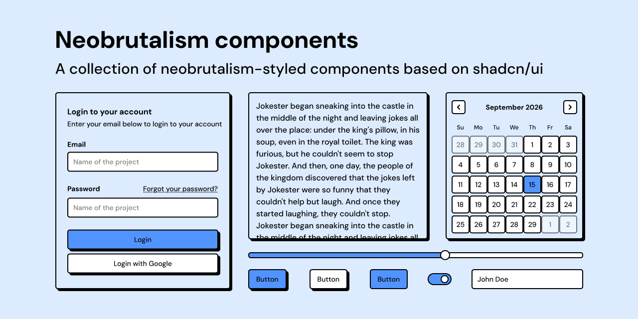 Neobrutalism.dev, Base UI 지원 추가: shadcn 위에 얹는 네오브루탈리즘 컴포넌트