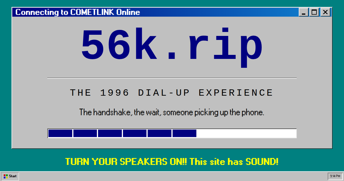 56k.rip로 다시 보는 1996년 전화선 인터넷: 요즘 웹 개발자가 배울 점
