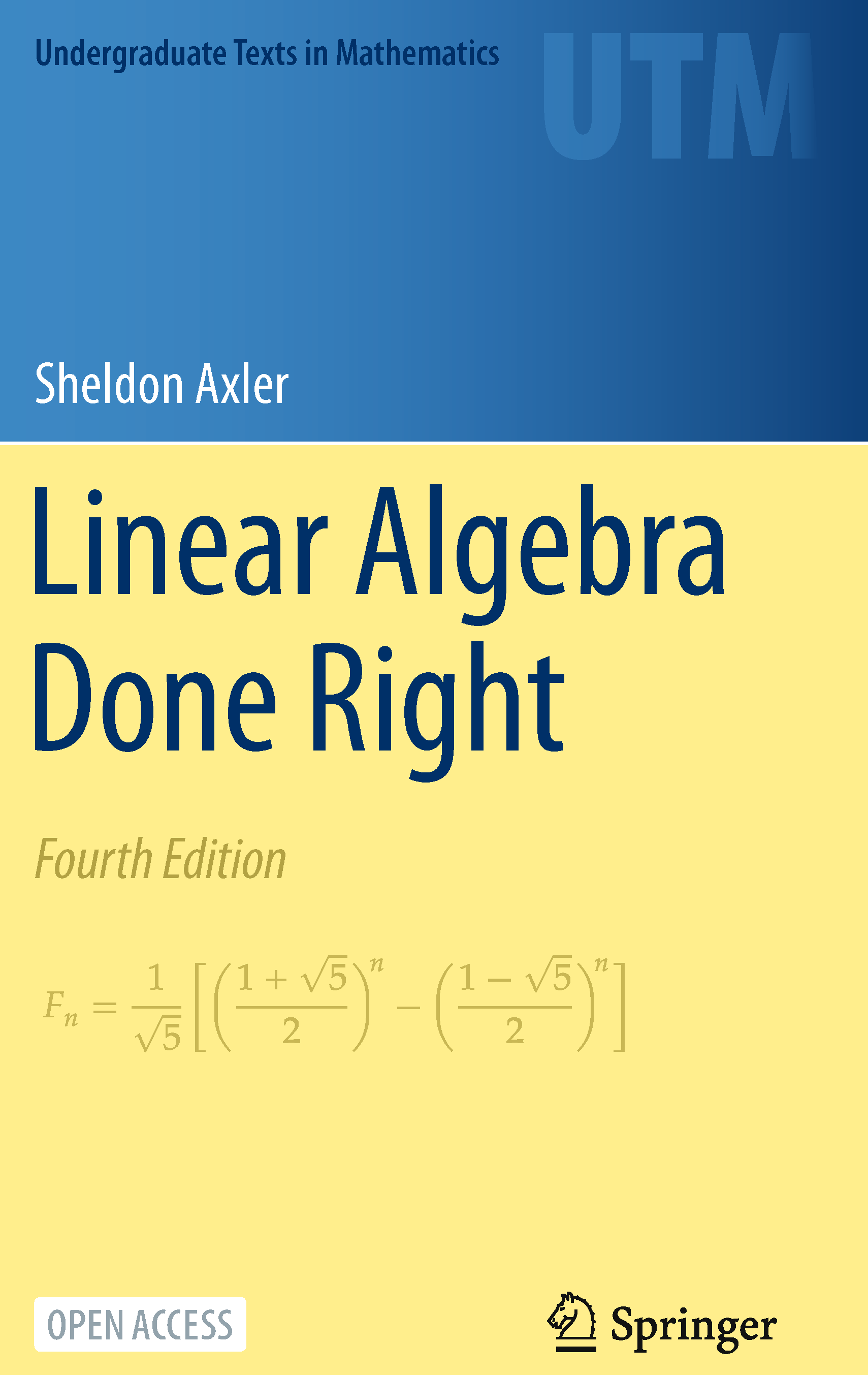 선형대수를 '제대로' 배우고 싶다면: 무료로 공개된 명저 Linear Algebra Done Right