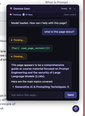 Gemma Gem: 브라우저 안에서 AI 모델이 돌아간다 — API 키도, 클라우드도 필요 없이