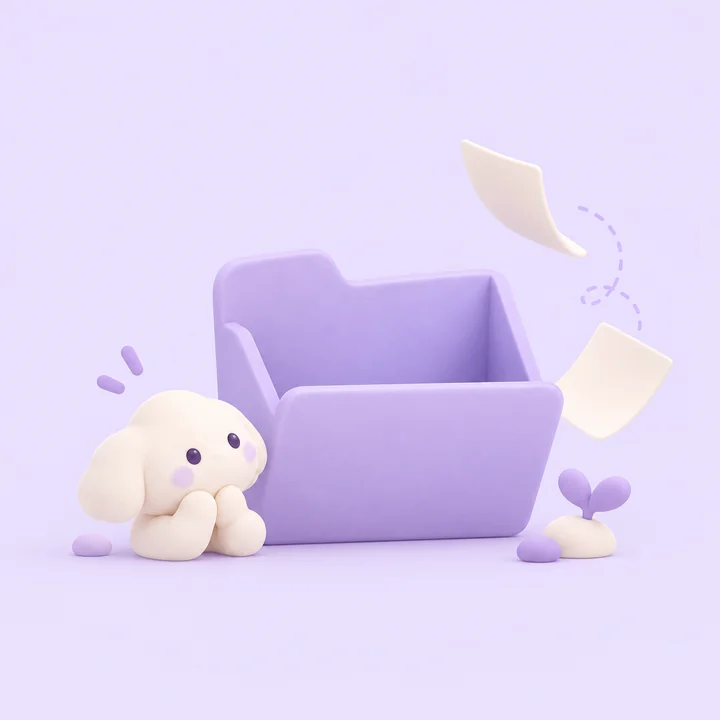 아직 저장한 파일이 없는 장면 — 앱 빈 화면 삽화 견본