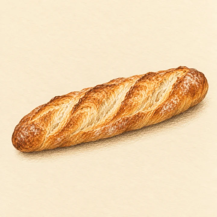 바게트 — 베이커리 색연필 견본