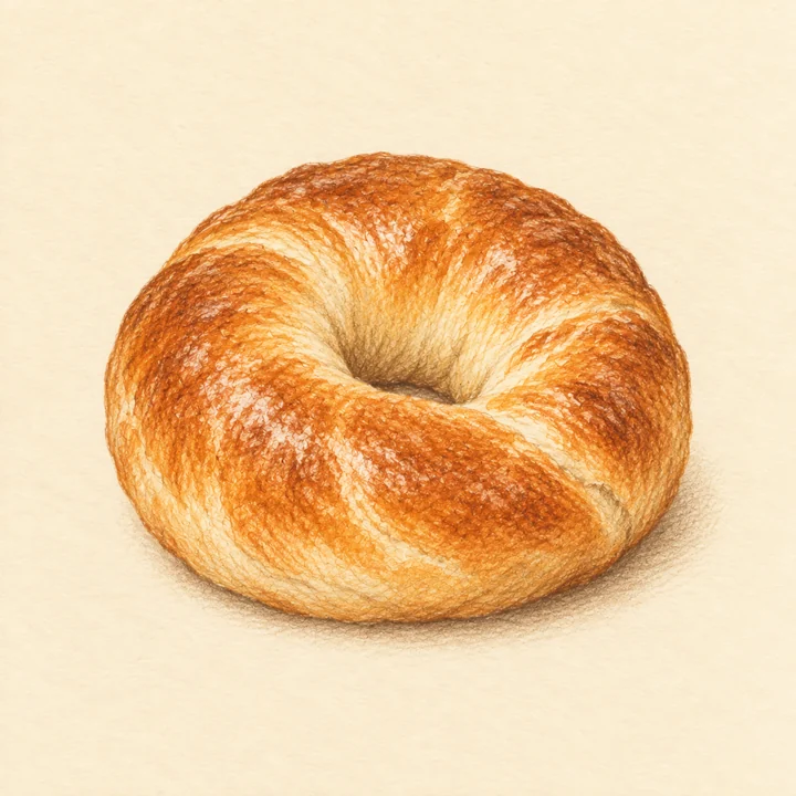 베이글 — 베이커리 색연필 견본