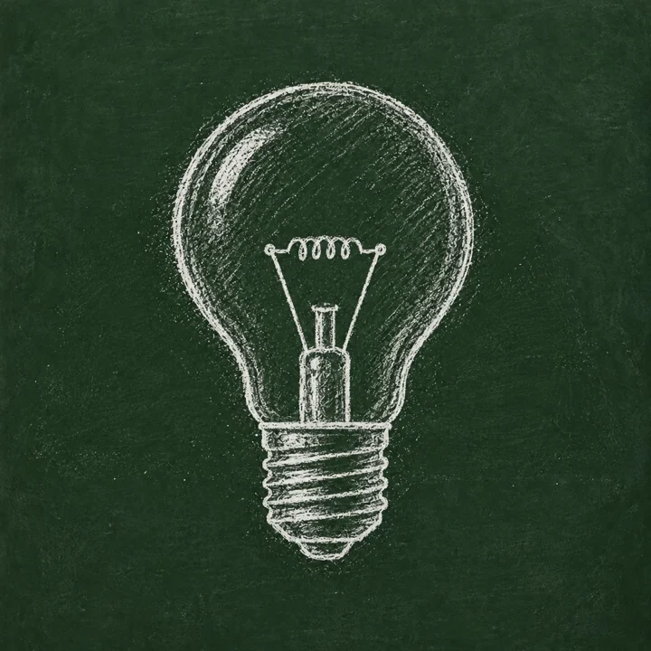 전구 — 칠판 교실 그림 견본