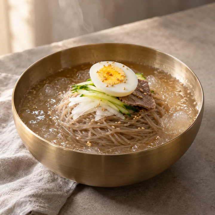 놋그릇 냉면 — 실사 한식 한 그릇 견본