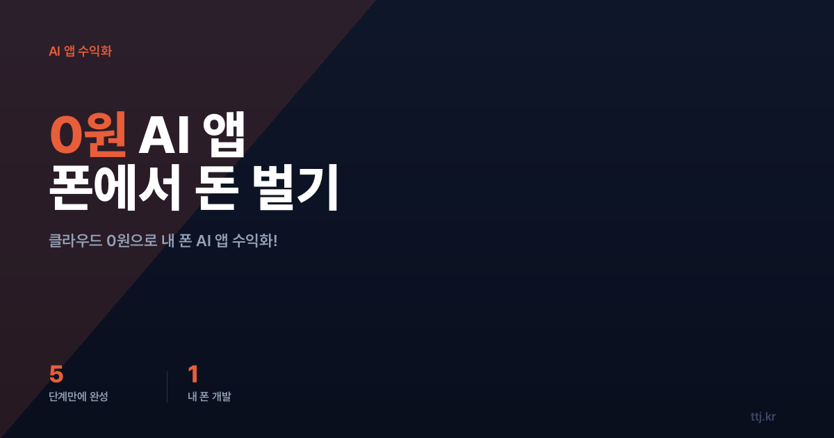 구글 'AI Edge Gallery' 활용! 클라우드 0원으로 내 폰에서 '돈 버는 AI 앱' 뚝딱 만드는 5단계 실전 가이드