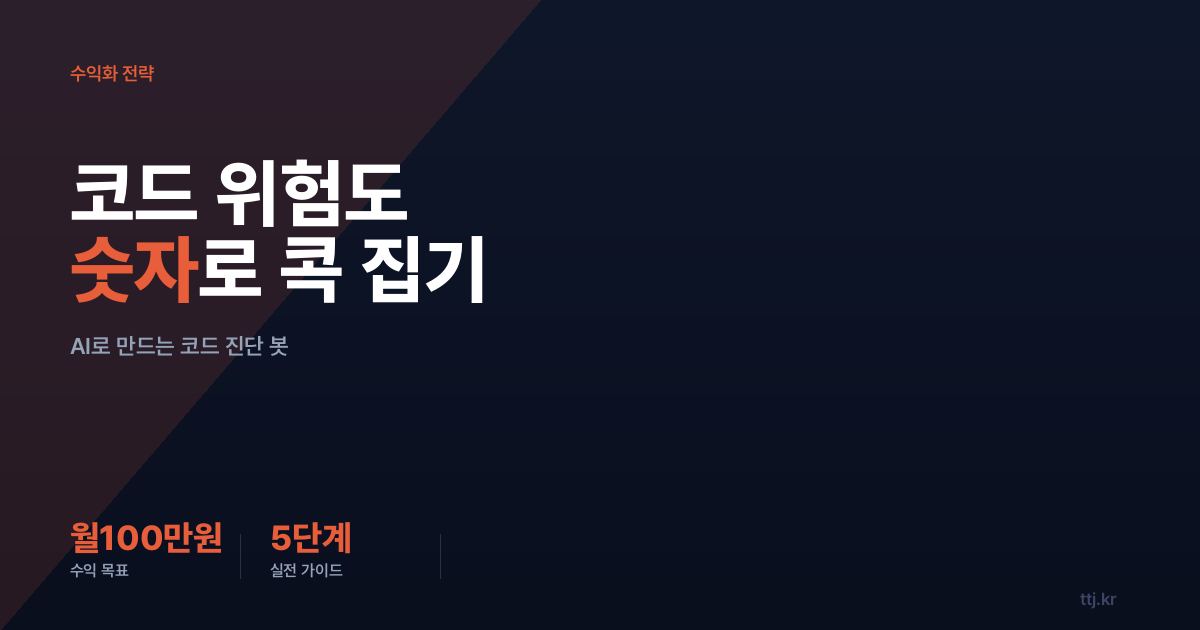 "우리 회사 코드, 어디가 터질지 숫자로 콕 집어드립니다" — 비전공자도 AI로 '순환 복잡도(Cyclomatic Complexity) 코드 위